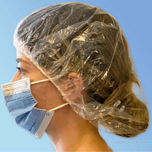 Clear Polyethylene Bouffant Caps, 21" - Bag 100 - As Low As $6.95