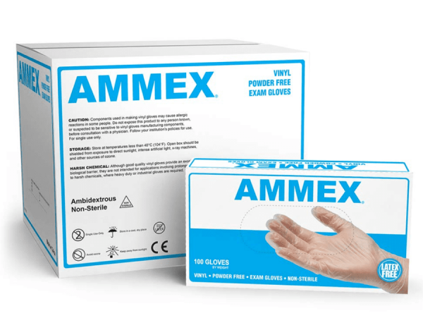 Ammex Vinyl Gloves - Medical Grade - Box 100 - As Low As $13.95