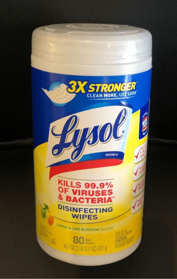 LYSOL Disinfecting Wipes 80 Wipe Canister Lemon Lime Blossom Scent