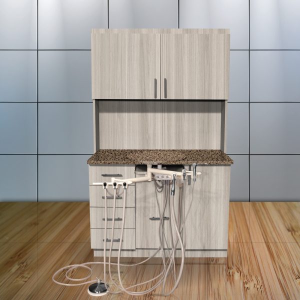 12 O' Clock - Retractable Counter Top - Round - Grey Elm