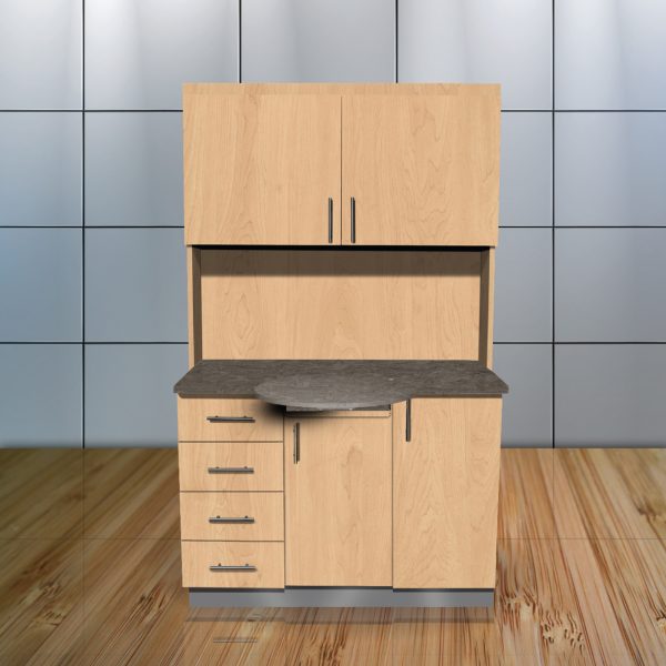 12 O' Clock - Round Retractable Counter Top - Kensington Maple