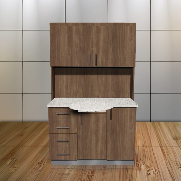 12 O' Clock - Round Retractable Counter Top - Pinnacle Walnut