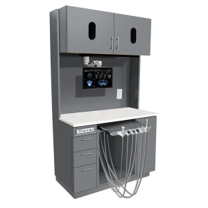 E - Series - 12 O' Clock Dental Cabinet - Battleship