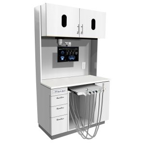 E - Series - 12 O' Clock Dental Cabinet - Designer White