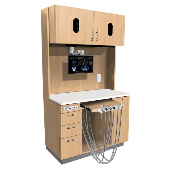 E - Series - 12 O' Clock Dental Cabinet - Kensington Maple