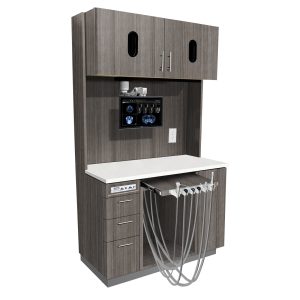 E - Series - 12 O' Clock Dental Cabinet - Portico Teak