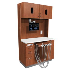 E - Series - 12 O' Clock Dental Cabinet - Wild Cherry