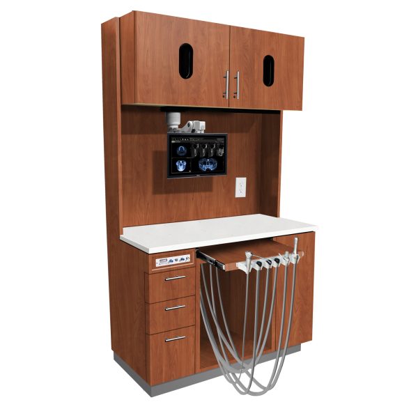 E - Series - 12 O' Clock Dental Cabinet - Wild Cherry