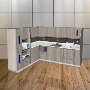 Extended Sterilization Unit - L Shaped - Grey Elm