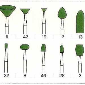 Mounted stone silicone carbide-Non contaminating Green
