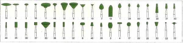 Mounted stone silicone carbide-Non contaminating Green