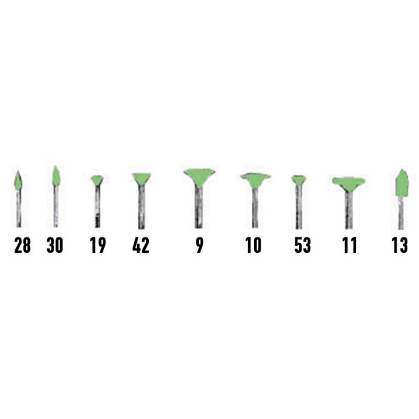 Mounted Stone silicone carbide- Non contaminating green