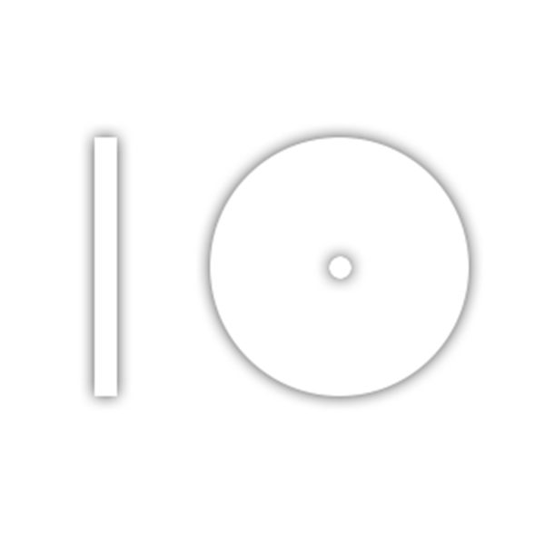 Rubber Wheel 7/8 X 1/8 - White