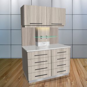 Signature 12 O Clock with backsplash - Grey Elm
