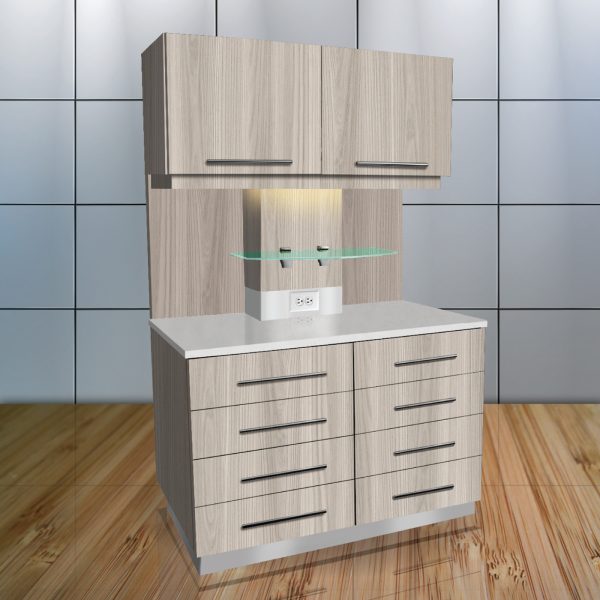 Signature 12 O Clock with backsplash - Grey Elm