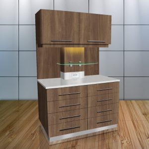 Signature 12 O Clock with backsplash - Pinnacle Walnut
